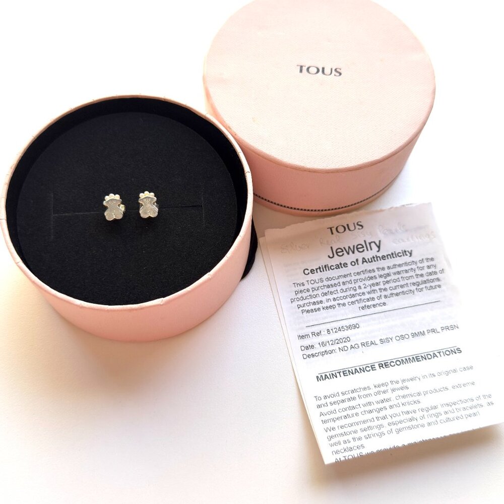 3635 TOUS SILVER EARRINGS WITH PEARLS JEWELRY